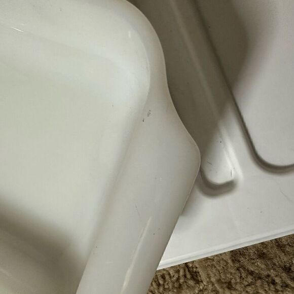 Fire King ANCHOR HOCKING 1.5Q Casserole Dish Atomic Star Candle Glow 432 Vintage - Picture 6 of 9